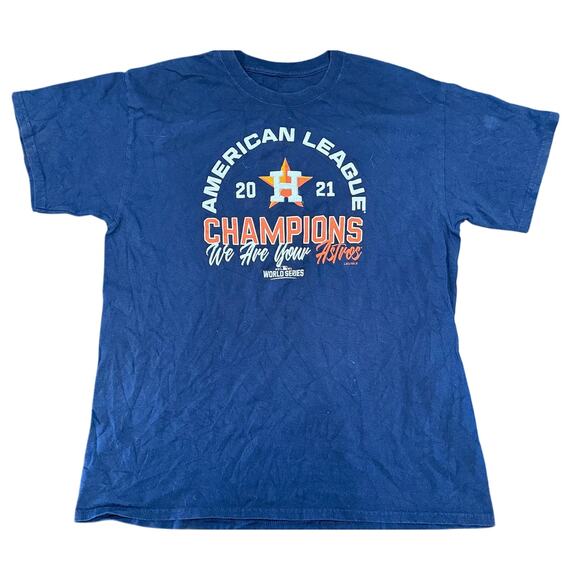 Vintage Tees - MLB 2021 World Series Houston Astros Graphic Tee*SZ L - Picture 1 of 3